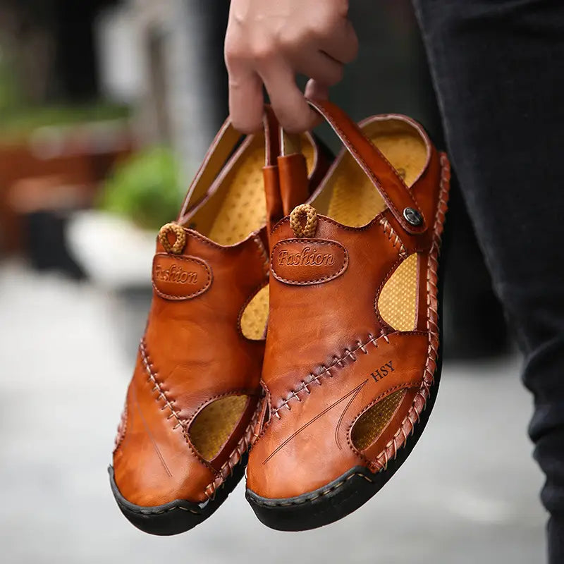 Bella Offerta | Sandali casual da uomo in morbida pelle di alta qualità – CloudWay