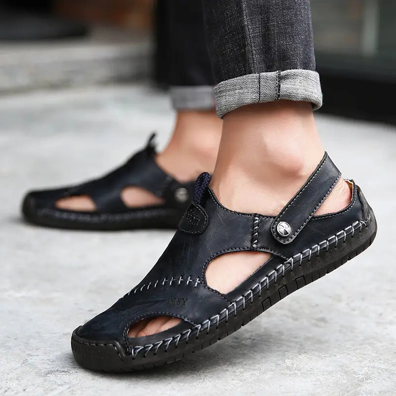 Bella Offerta | Sandali casual da uomo in morbida pelle di alta qualità – CloudWay