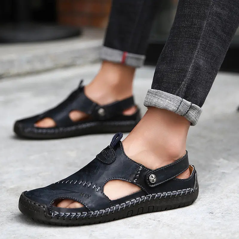 Bella Offerta | Sandali casual da uomo in morbida pelle di alta qualità – CloudWay